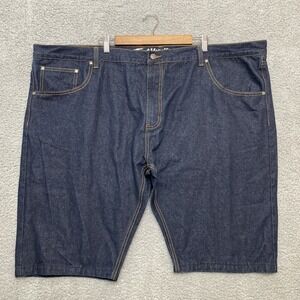 Trust Jeans Shorts Men 52x14" Blue Denim Dark Wash Jorts Hop Hop Streetwear